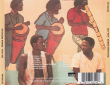 Load image into Gallery viewer, Album cover with illustration of four people playing musical instruments on a beige background