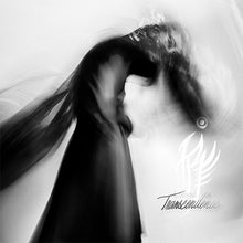 Load image into Gallery viewer, Album cover with a blurred figure and text 'Transcendence' on a white background