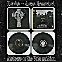 Cargar imagen en el visor de la galería, Vinyl record set with &#39;Inuka - Anno Doomini&#39; on a dark textured background