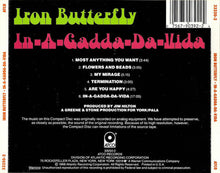 Charger l'image dans la galerie, Iron Butterfly - In A Gadda Da Vida back compact disc cover artwork.