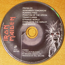 Charger l&#39;image dans la galerie, Disc with Iron Maiden album tracklist on a yellow background