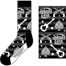 Load image into Gallery viewer, Johnny Cash - Unisex Ankle Socks:  Guitars &#39;N Guns (Black)