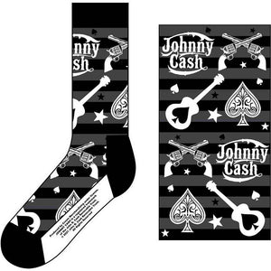 Johnny Cash - Unisex Ankle Socks:  Guitars 'N Guns (Black)