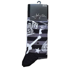 Load image into Gallery viewer, Johnny Cash - Unisex Ankle Socks:  Guitars &#39;N Guns (Black)