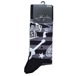 Johnny Cash - Unisex Ankle Socks:  Guitars 'N Guns (Black)