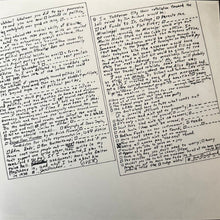 Charger l&#39;image dans la galerie, A photo of a vinyl record&#39;s liner notes with handwritten content.