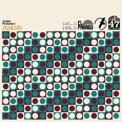 Album cover with geometric pattern and text