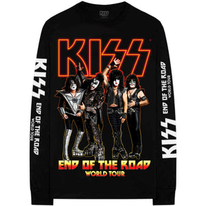 KISS Unisex Long Sleeve T-Shirt:  End Of The Road (Back & Sleeve Print)