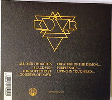 Load image into Gallery viewer, Black album cover with gold geometric design and text
