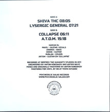 Cargar imagen en el visor de la galería, Album tracklist with text and logo on a white background