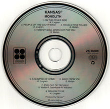Load image into Gallery viewer, Kansas - Monolith compact disc.