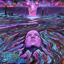 Charger l'image dans la galerie, Artistic cover of 'King Buffalo Acheron' with a person submerged in water and cosmic elements.