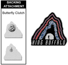 Load image into Gallery viewer, Product packaging with 'King Buffalo' logo and butterfly clutch attachment on a white background