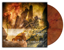 Load image into Gallery viewer, Vinyl record with a cover featuring rock formations and the word &#39;Orion&#39; on a white background