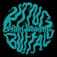 Charger l'image dans la galerie, Teal abstract design with 'Vinyl Bundle Buffalo' text on a black background
