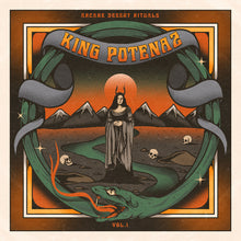 Charger l'image dans la galerie, Album cover for 'King Potena2' with a central figure, snakes, and mountainous landscape.
