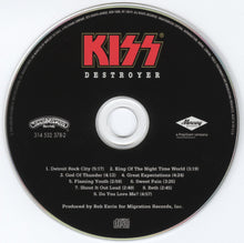 Load image into Gallery viewer, CD with Kiss album &#39;Destroyer&#39; cover featuring band logo and tracklist.
