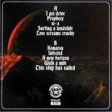 Cargar imagen en el visor de la galería, Album cover with text and a stylized depiction of a ship on a dark background