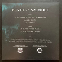 Cargar imagen en el visor de la galería, Kvll - Death|Sacrifice back album cover.