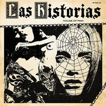 Load image into Gallery viewer, Cover art for the album 'Las Historias - House Of Pain' featuring a black and white design with a spider web, human faces, and abstract imagery.