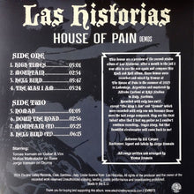 Load image into Gallery viewer, Album back cover with tracklist and text for 'Las Historias' by House of Pain