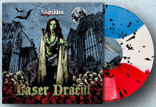 Load image into Gallery viewer, Album cover art featuring a green-skinned female figure with a, um, 'Dracul' theme, in front of a backdrop of a castle, bats, and a full moon.