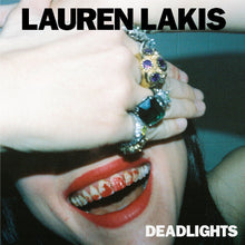 Load image into Gallery viewer, Album cover with a close-up of a hand holding a ring, featuring the name 'Lauren Lakis' and 'Deadlights'.