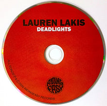 Load image into Gallery viewer, Red CD with 'Lauren Lakis Deadlights' text and 'Fiding Easy Records' logo.