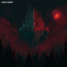 Cargar imagen en el visor de la galería, Stylized castle in a dark forest with red and blue hues