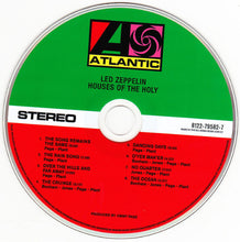 Load image into Gallery viewer, CD label for Led Zeppelin&#39;s &#39;Houses of the Holy&#39; with Atlantic Records logo