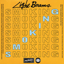 Load image into Gallery viewer, Album cover with 'Light Beams' and 'SMOKING' text on a yellow background