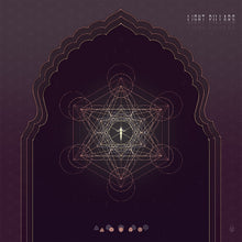 Cargar imagen en el visor de la galería, Geometric design with light pillars on a dark background