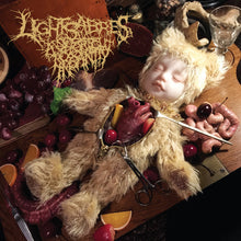 Cargar imagen en el visor de la galería, Artistic depiction of a teddy bear with human-like features on a table with fruits and a book.