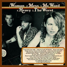 Load image into Gallery viewer, Album cover with three people and song list on a dark background