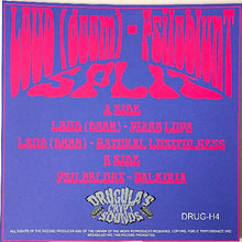 Load image into Gallery viewer, Vinyl record cover with pink text on a blue background