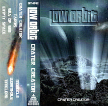 Load image into Gallery viewer, Album cover for &#39;Low Orbit&#39; by Crater Creator with space-themed design and comet.