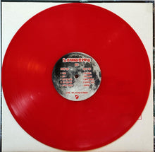 Charger l'image dans la galerie, Red vinyl record with a label on a white background