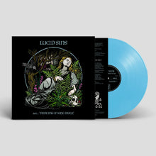 Charger l'image dans la galerie, Vinyl record with a black cover featuring artistic design and a blue record on a white background