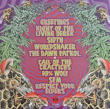 Charger l&#39;image dans la galerie, Album cover with text and insect illustrations on a purple background