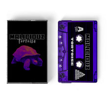 Load image into Gallery viewer, Cassette tape with purple turtle design on black label and transparent purple casing.