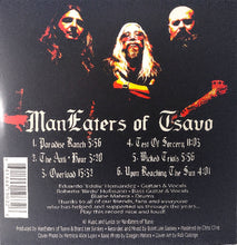 Cargar imagen en el visor de la galería, ManEaters Of Tsavo - The AntiHour back compact disc cover.