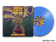 Cargar imagen en el visor de la galería, Vinyl record with colorful cover and blue disc on a white background