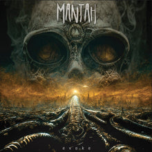 Charger l&#39;image dans la galerie, Album cover with a skull-like face and the word &#39;MANTAH&#39; at the top, set against a dark, smoky background.