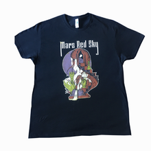 Cargar imagen en el visor de la galería, Dark Navy t-shirt with graphic design and text on a white background