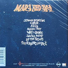 Load image into Gallery viewer, Back cover of a Mars Red Sky album with tracklist on a blue textured background