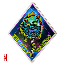 Load image into Gallery viewer, Colorful tattoo design with 'Trinity Tattoo' text on a white background