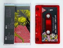 Load image into Gallery viewer, Two cassettes with colorful covers and red transparent cases on a white background