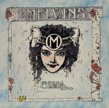 Load image into Gallery viewer, Cover art for Melvins album Ozma featuring a stylized drawing of a face with the letter 'M' in the center, surrounded by a border with decorative elements.