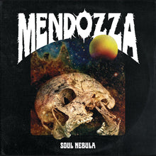 Cargar imagen en el visor de la galería, Album cover with skull, nebula, and 'Mendozza' text on a dark background