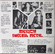 Cargar imagen en el visor de la galería, Album cover for 'Mercy Swedish Metal' with black and white photos and text.
